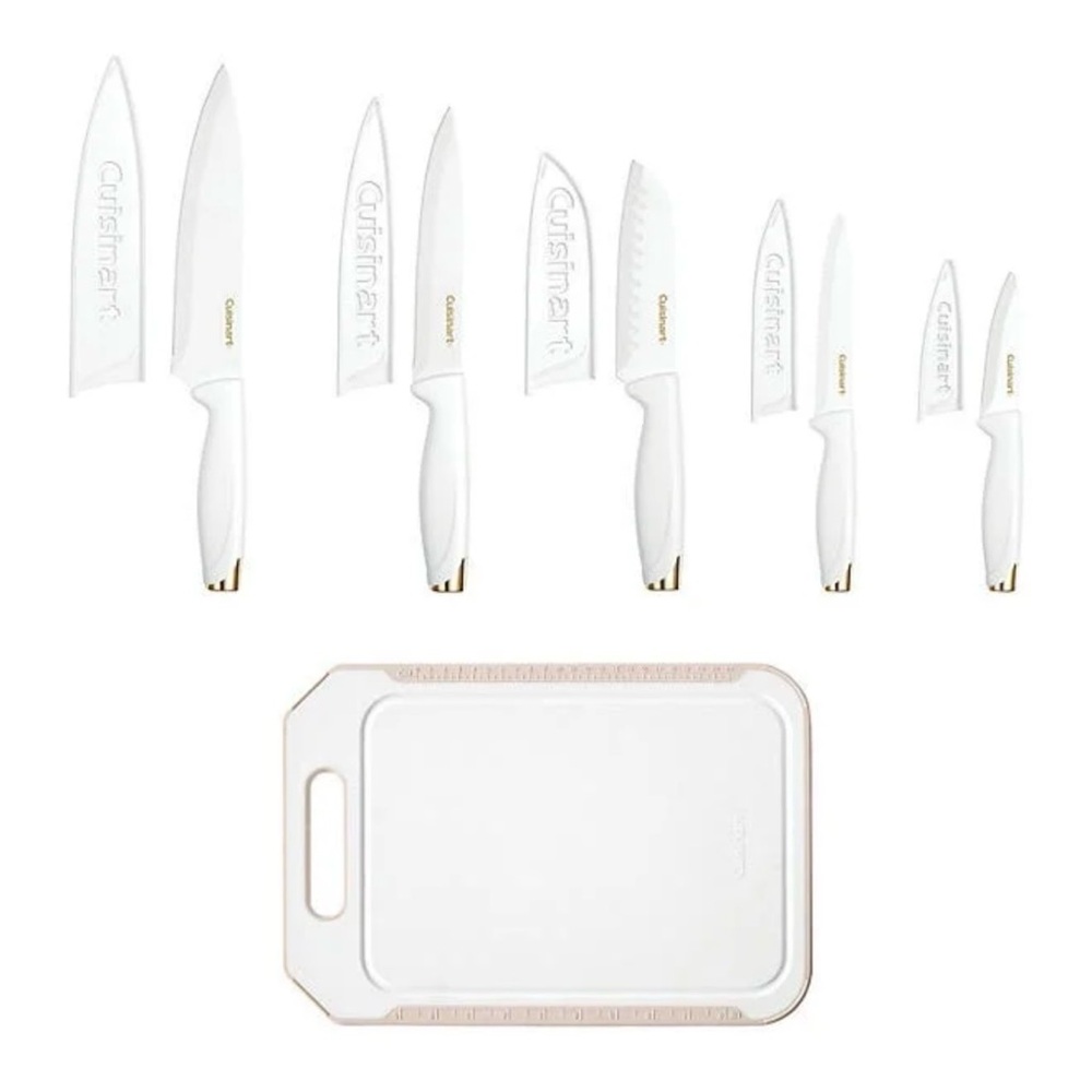 11pc Cuisinart Advantage Ceramic Knives, Guards & Cutting Board Set GIFT 🎁 IDEAS